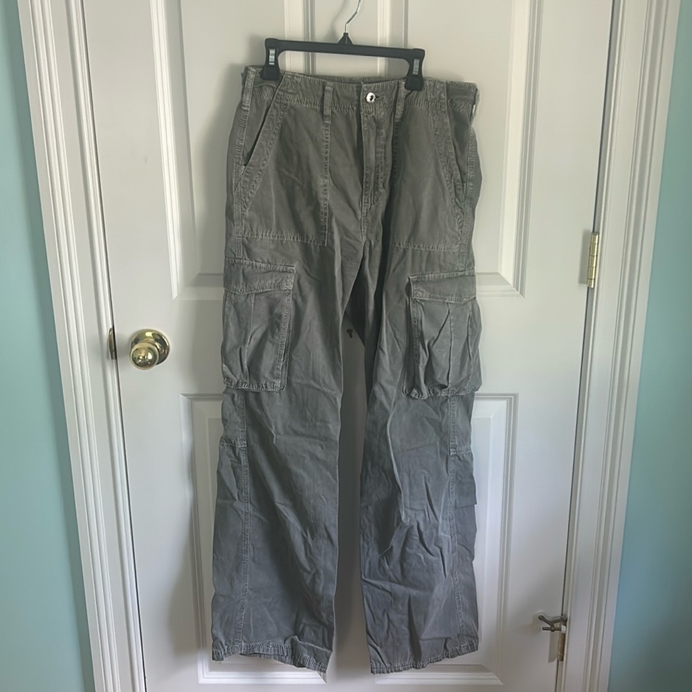 Bershka Grey Relaxed Cargo Pants